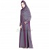 Embroidered Abaya - Dolphin colored Embroidered Abaya - Dolphin colored